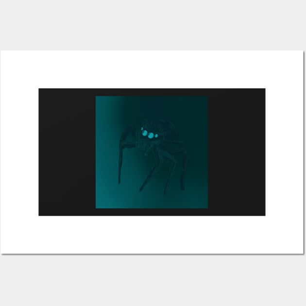 Jumping Spider Drawing V21 (Light Blue 1) Wall Art by IgorAndMore